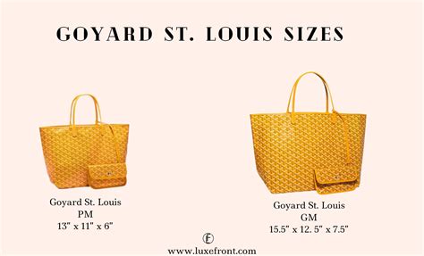 st louis gm bag price|goyard st louis size comparison.